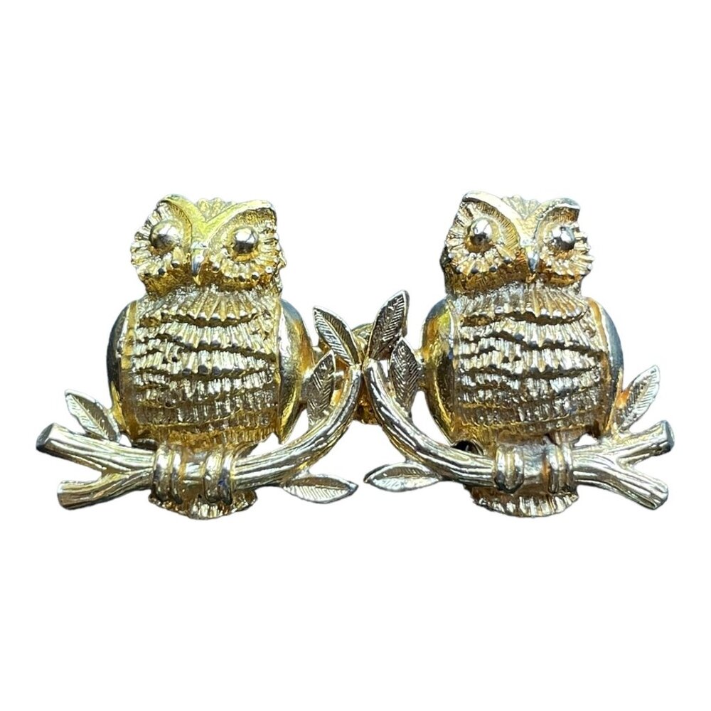 Vintage Owls Two-piece interlocking 1975 Mimi Di N Belt Buckle HTF